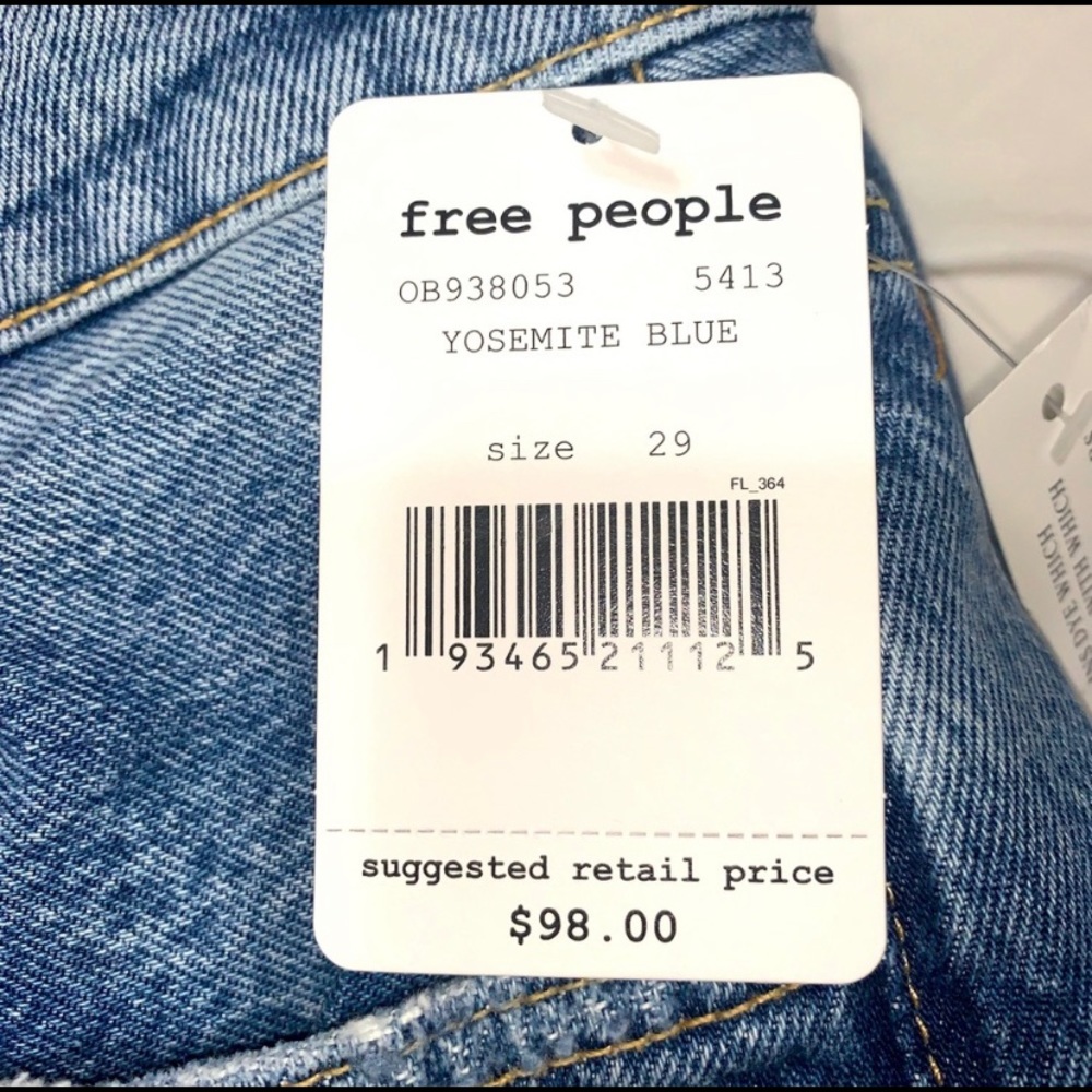 Free people boyfriend jeans size 29 raw hem - Picture 3 of 5